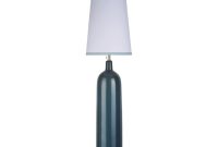 Aspen Creative Corporation 56 In Slate Blue Ceramic Floor Lamp With Empire Shaped Lamp Shade In White throughout size 1000 X 1000