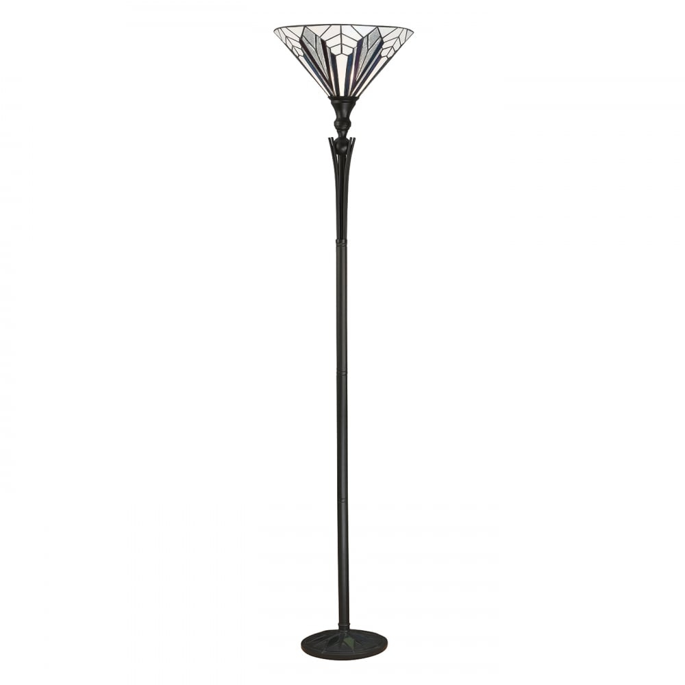 Astoria Art Deco Standard Floor Lamp Tiffany Uplighter Shade pertaining to proportions 1000 X 1000