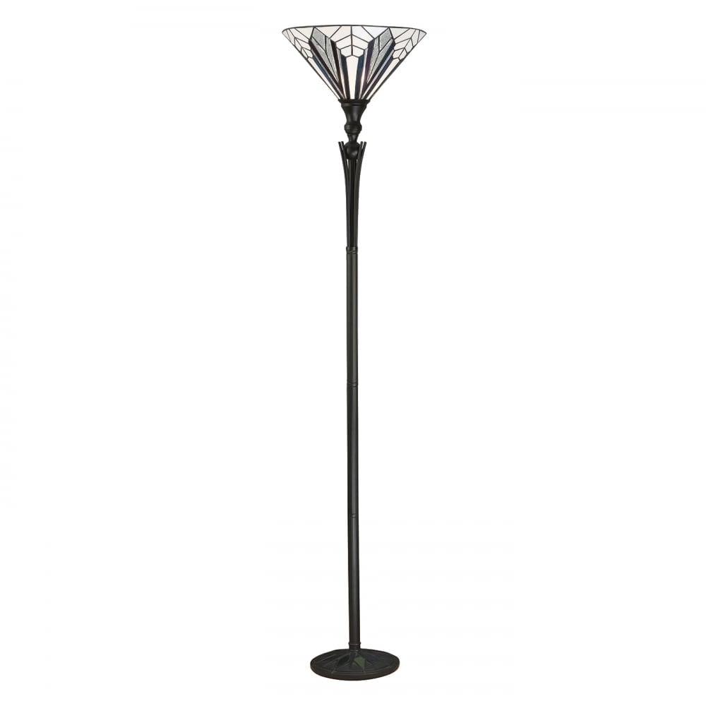 Astoria Tiffany Uplight Floor Lamp In Art Deco Style 63933 for size 1000 X 1000