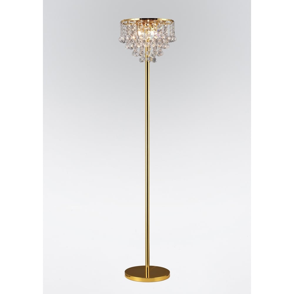 Atla 4 Light Floor Lamp Gold Finish for dimensions 1000 X 1000