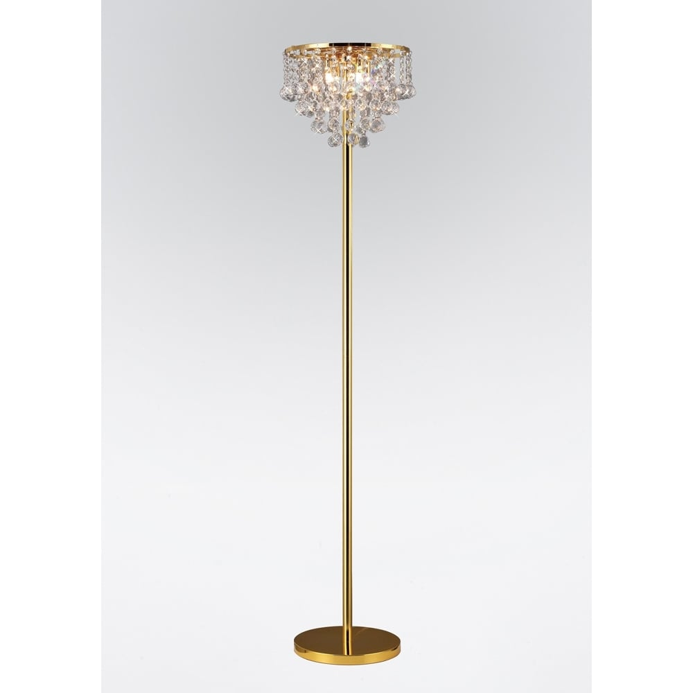 Atla 4 Light Floor Lamp Gold Finish throughout proportions 1000 X 1000