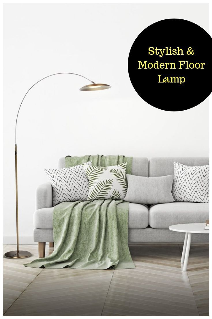 Atlas Arc Led Floor Lamp Behind The Sofa Light Living for sizing 735 X 1102