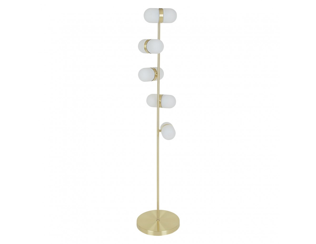 Aurora 10 Light Floor Lamp Brass with proportions 1200 X 925