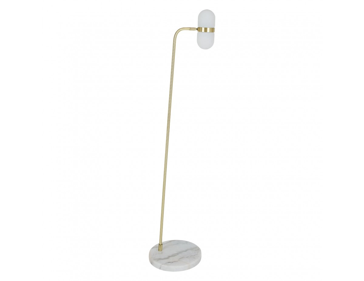 Aurora Brass And White Floor Lamp with dimensions 1200 X 925