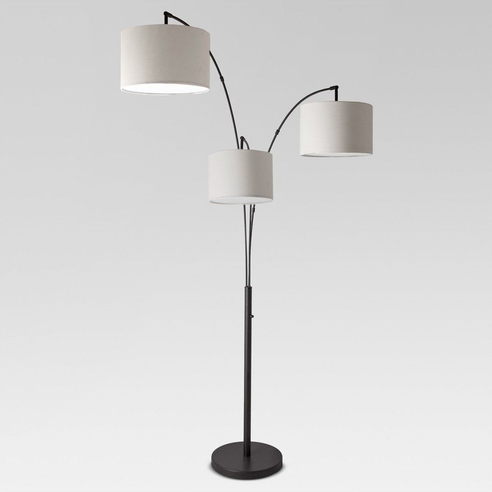 Avenal Shaded Arc Floor Lamp Black Includes Energy Efficient intended for dimensions 1000 X 1000