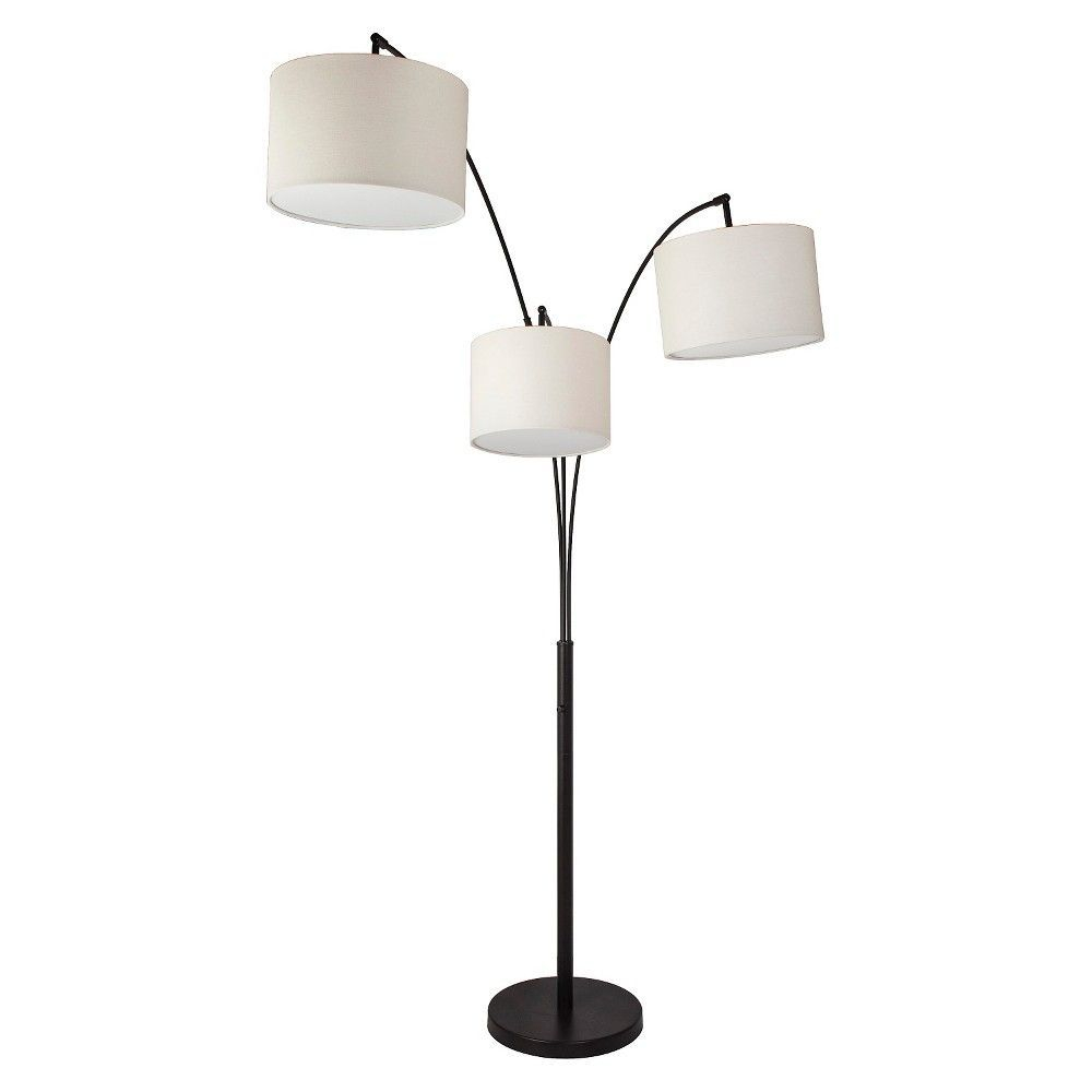 Avenal Shaded Arc Floor Lamp Black Lamp Only Project 62 inside measurements 1000 X 1000