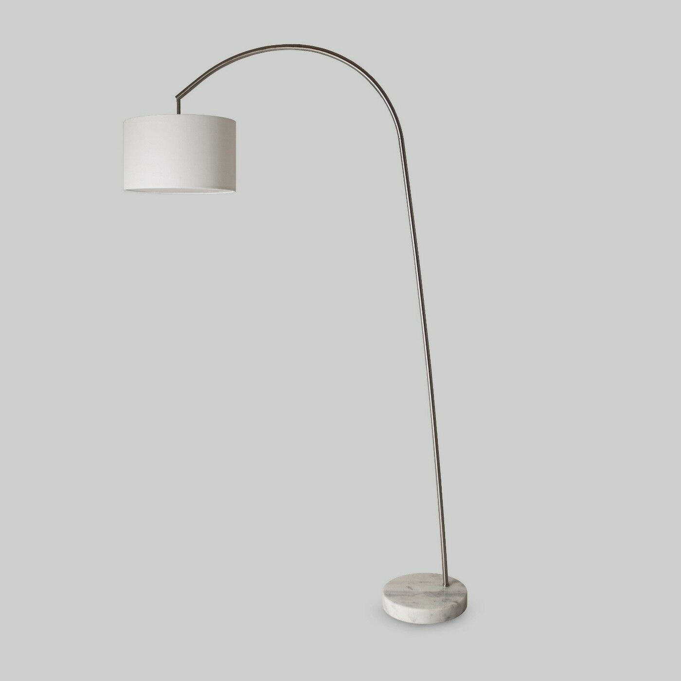 Avenal Shaded Arc With Marble Base Floor Lamp Nickel Project 62 with sizing 1400 X 1400