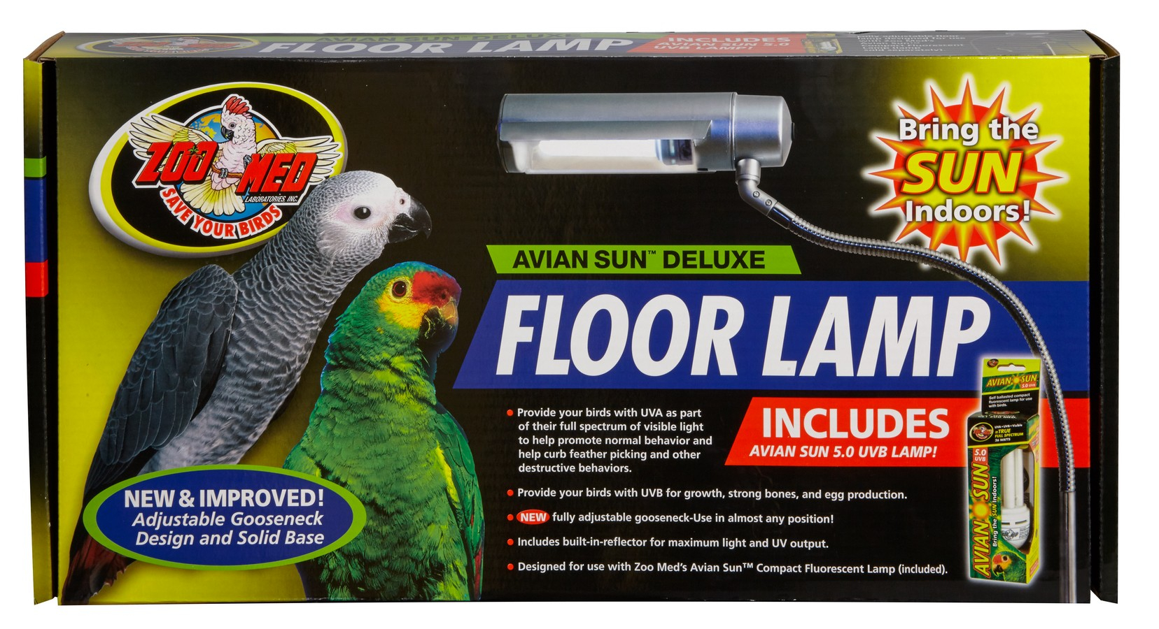 Avian Sun Deluxe Floor Lamp With Avian Sun 50 Uvb Lamp in sizing 1656 X 900