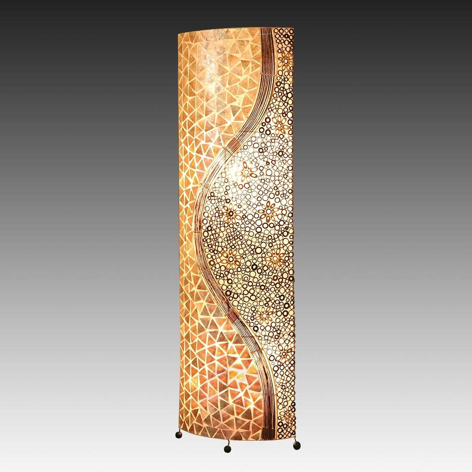 Bali Ethnic Look Oval Mother Of Pearl Floor Lamp intended for dimensions 1600 X 1600