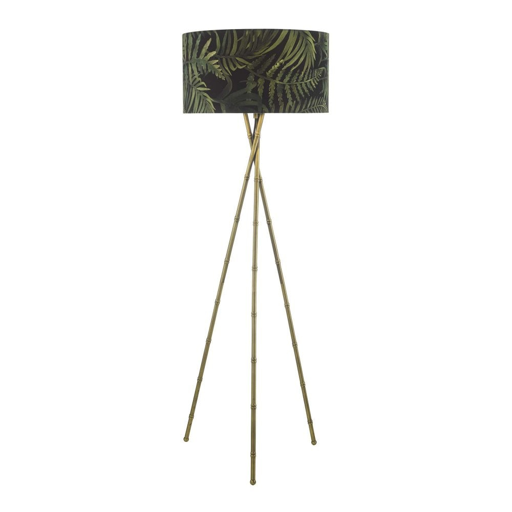 Bamboo Antique Brass Tripod Style Floor Lamp Base Base Only for dimensions 1000 X 1000