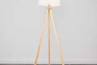 Barbro Light Wood Tripod Floor Lamp With White Doretta Shade for measurements 1000 X 1000