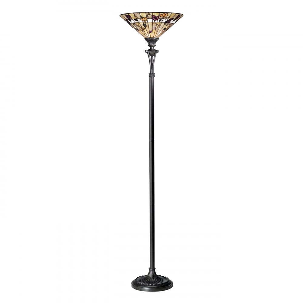 Bernwood Tiffany Glass Uplighter Floor Lamp intended for dimensions 1000 X 1000