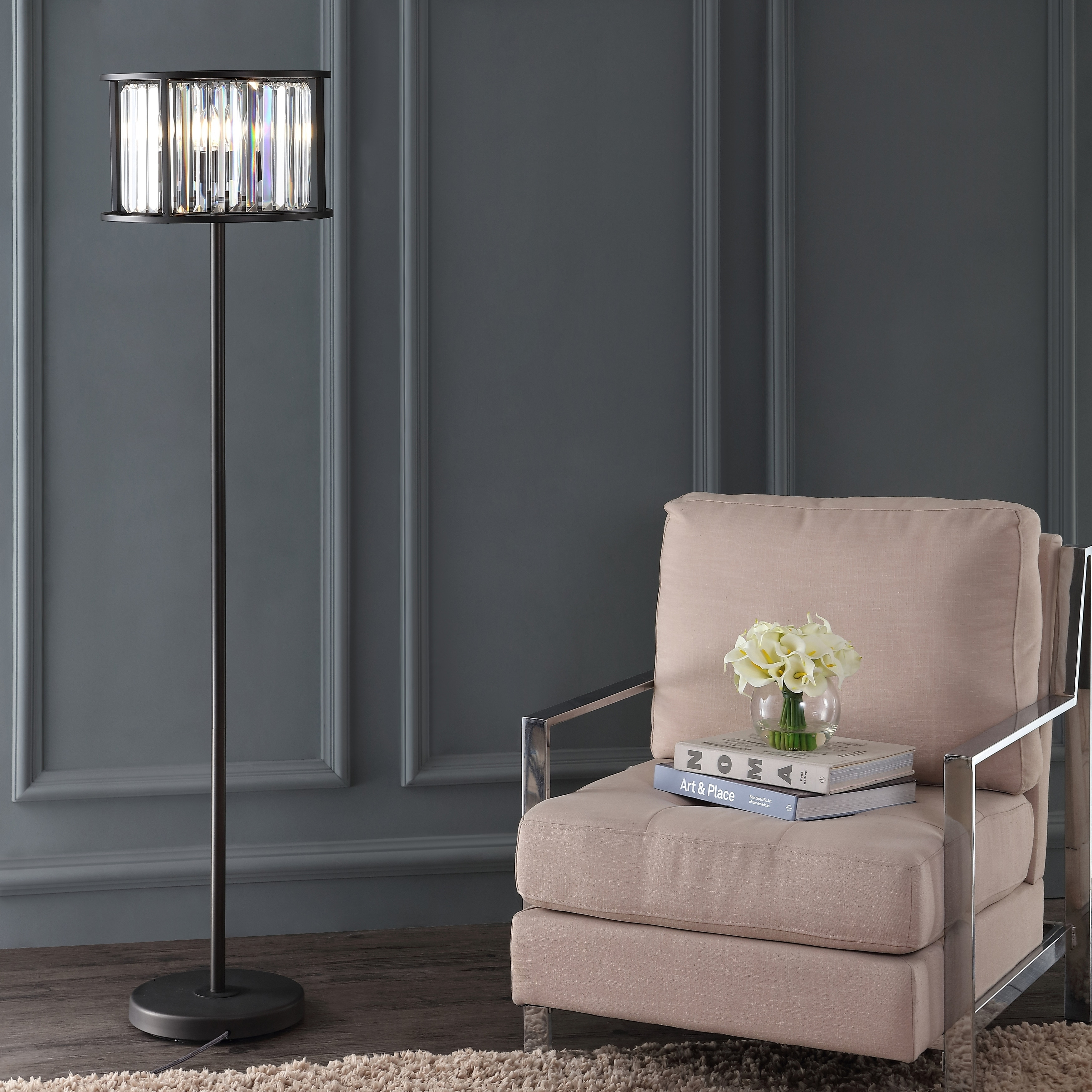 Bevin 63 Metalcrystal Led Floor Lamp Oil Rubbed Bronze throughout size 3500 X 3500