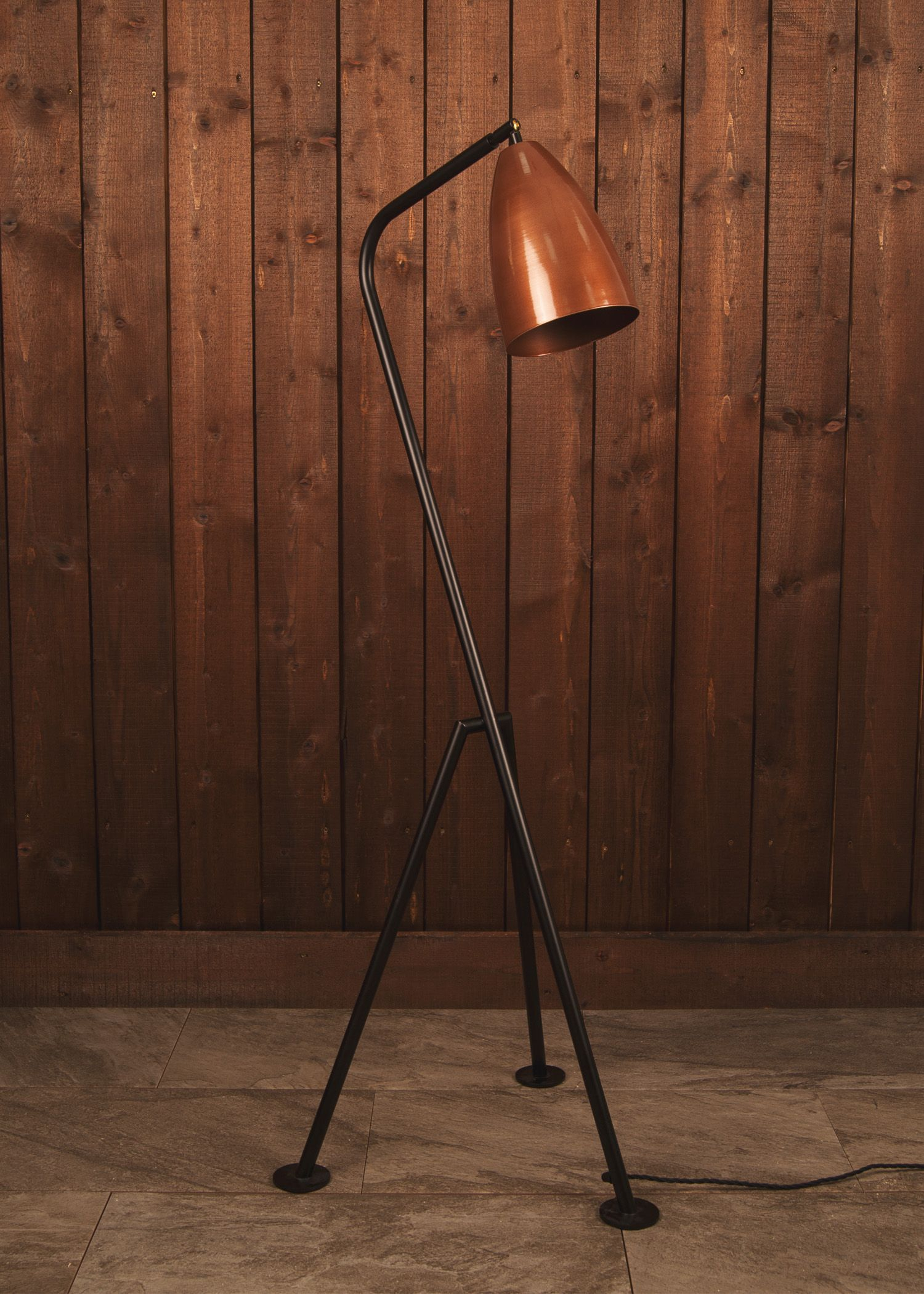 Black And Painted Copper Angled Tripod Floor Lamp Part Of pertaining to measurements 1500 X 2100