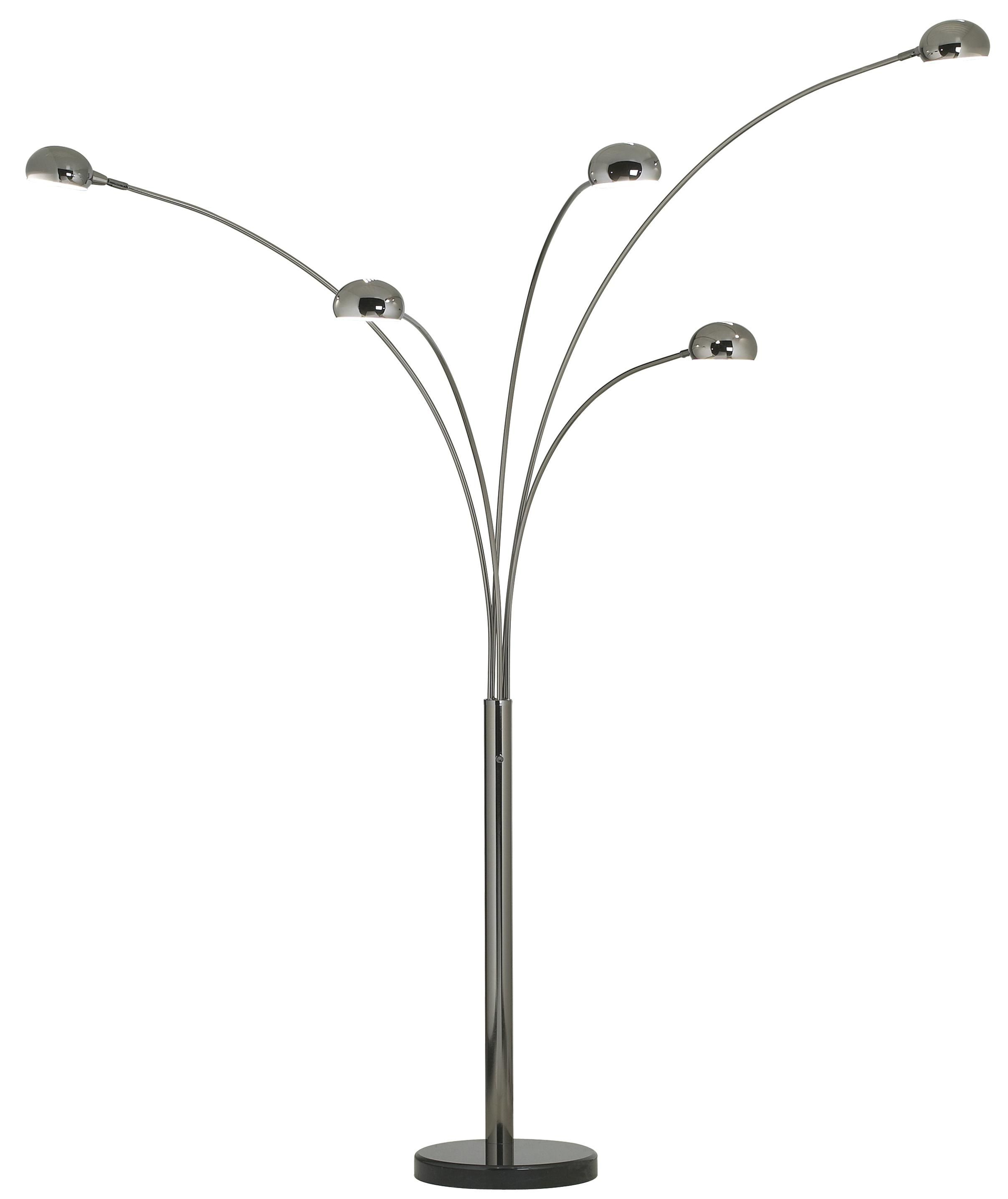 Black Chrome Five Arm Arc Floor Lamp Floor Lamp Arc within size 2414 X 2872