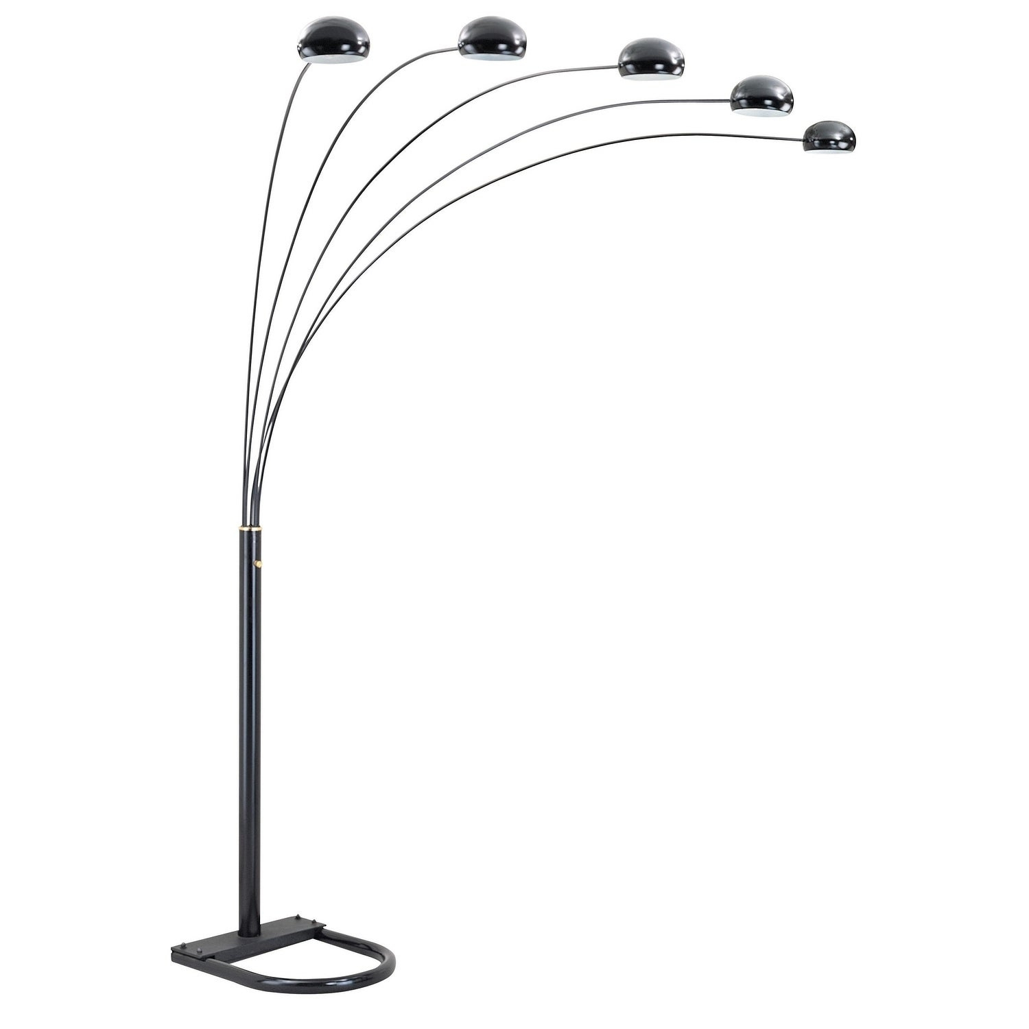 Black Metal 5 Light Arch Floor Lamp for sizing 1500 X 1500