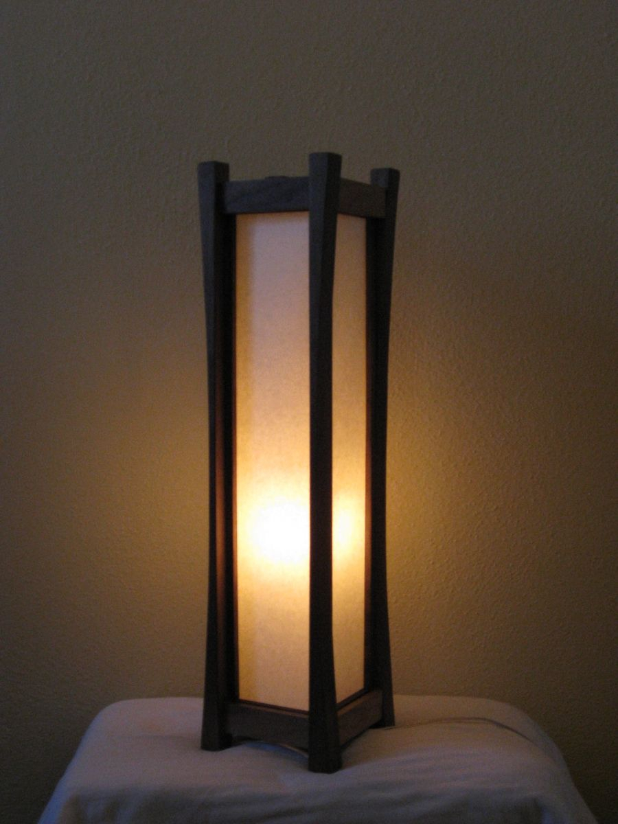 Black Walnut Floor Lamp With Tarditional Washi Paper Shade inside sizing 900 X 1200