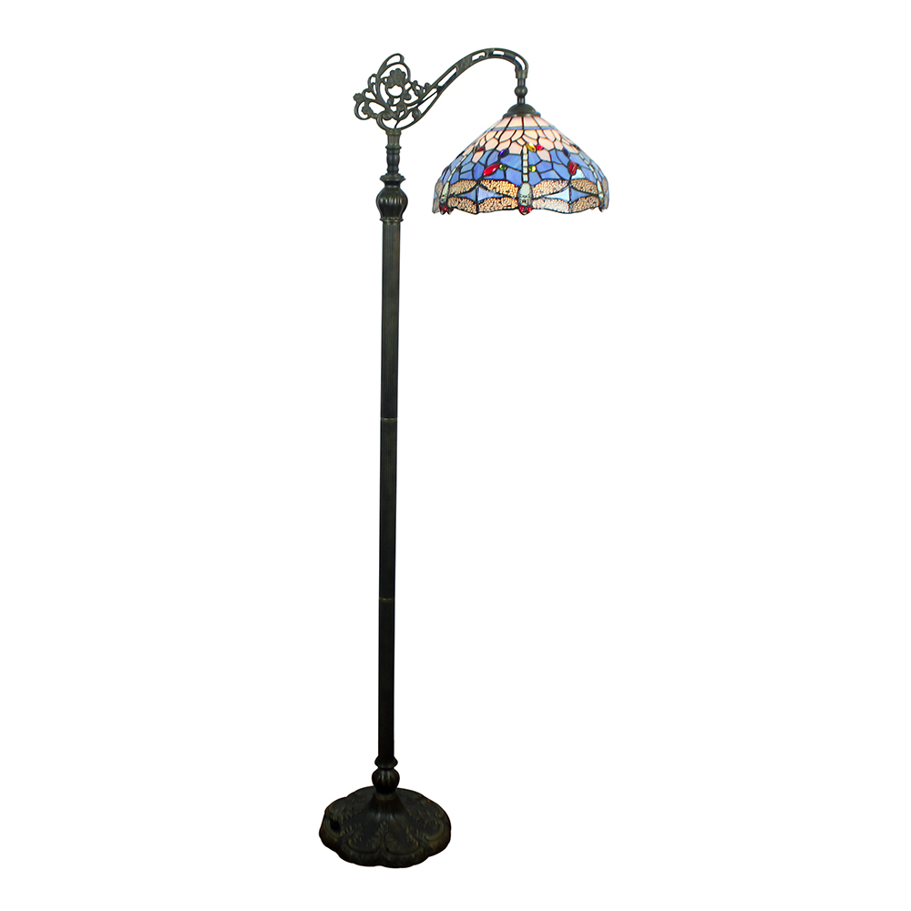 Blue Dragonfly Edwardian Tiffany Floor Lamp Jt12f02 in size 1000 X 1000