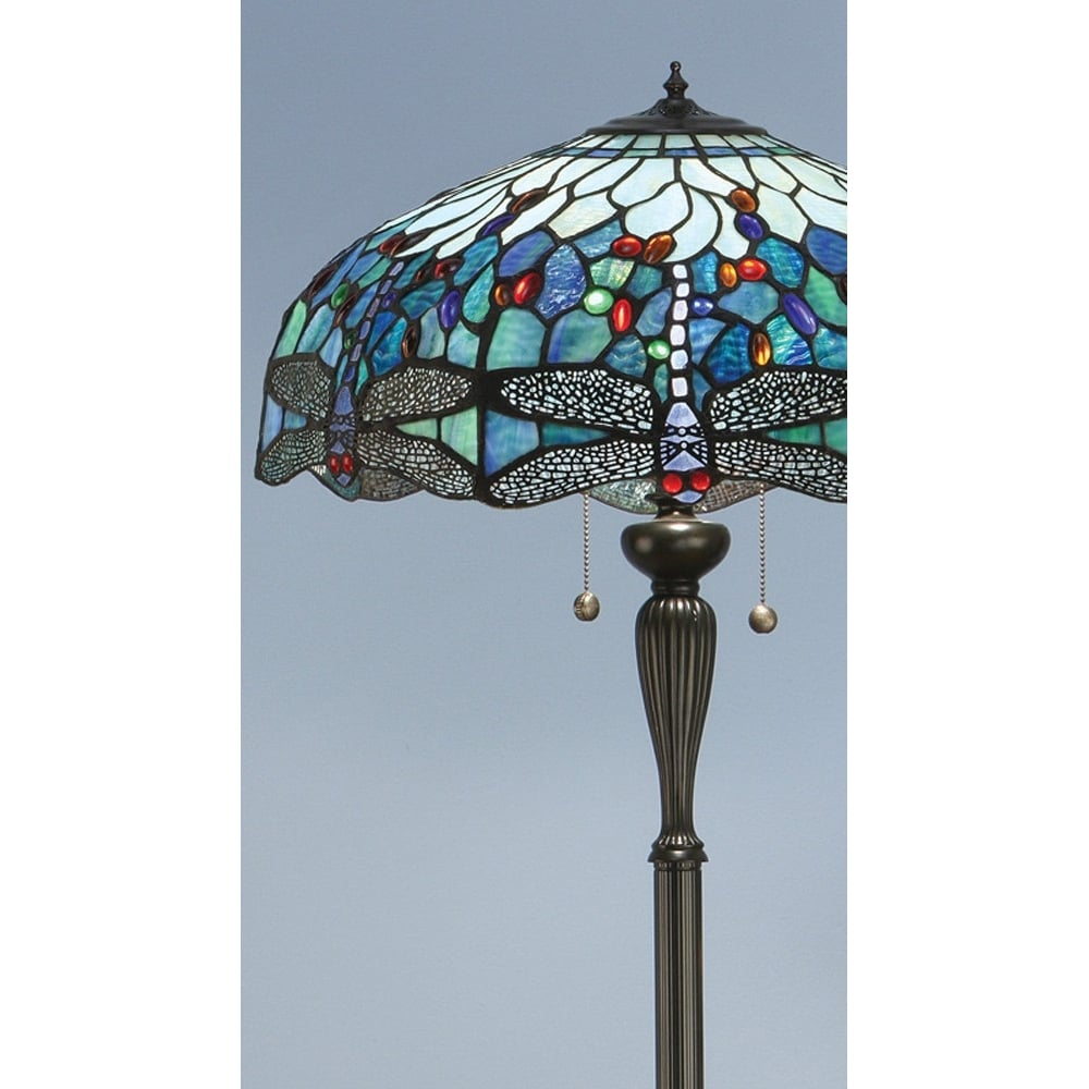 Blue Dragonfly Floor Lamp With Tiffany Glass Shade within size 1000 X 1000