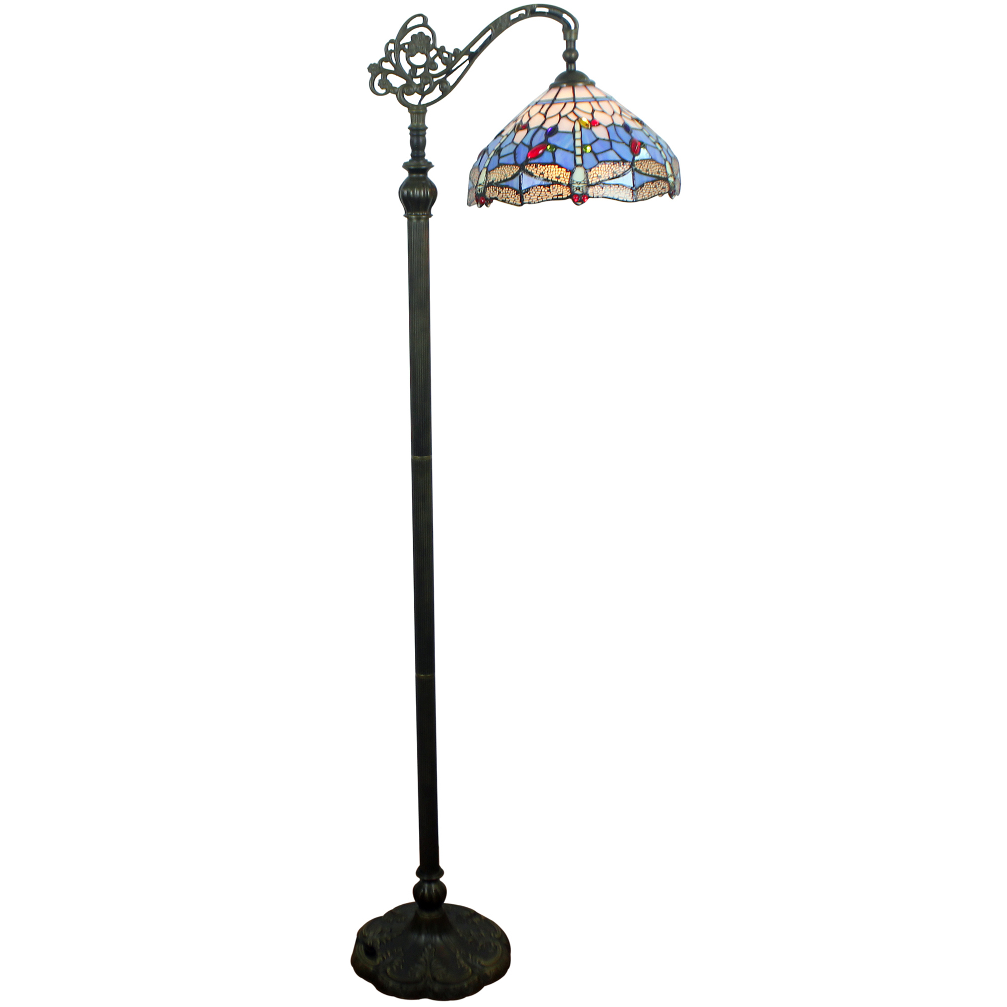 Blue Dragonfly Tiffany Style Floor Lamp in size 2000 X 2000