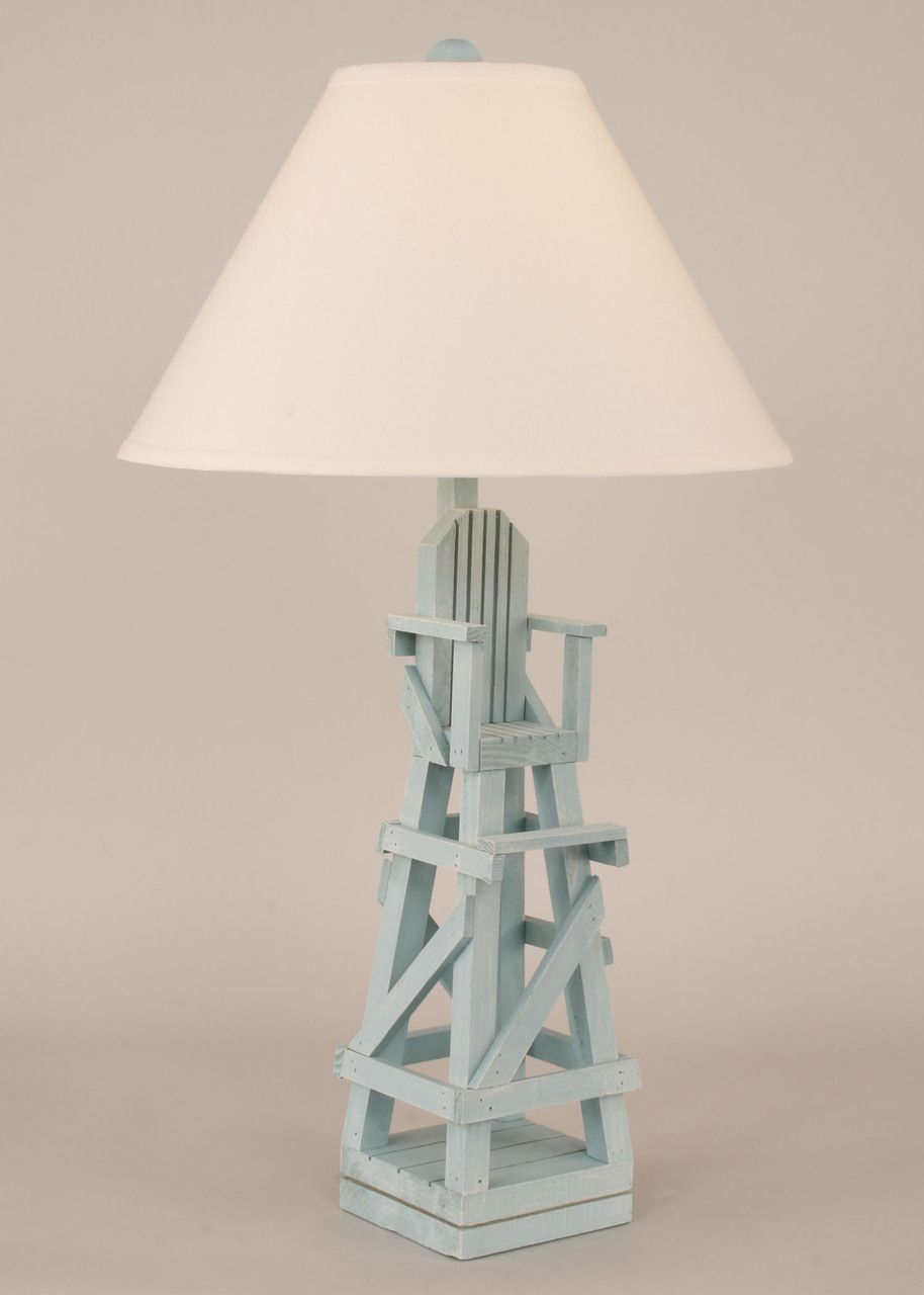 Blue Gray Lifeguard Chair Lamp Nautical Lamps Coastal for proportions 914 X 1280