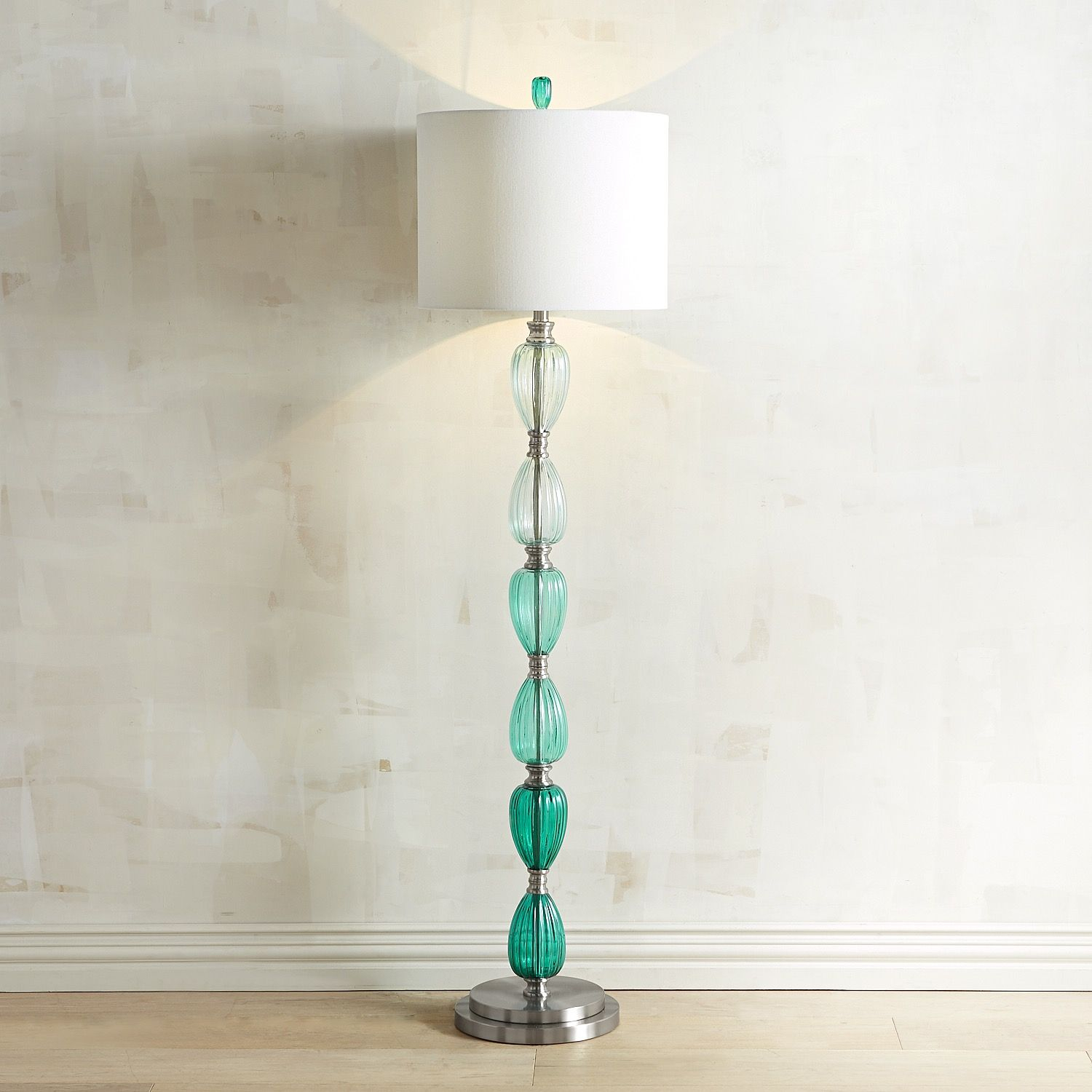 Blue Stacked Glass Floor Lamp Floor Lamp Contemporary for sizing 1500 X 1500