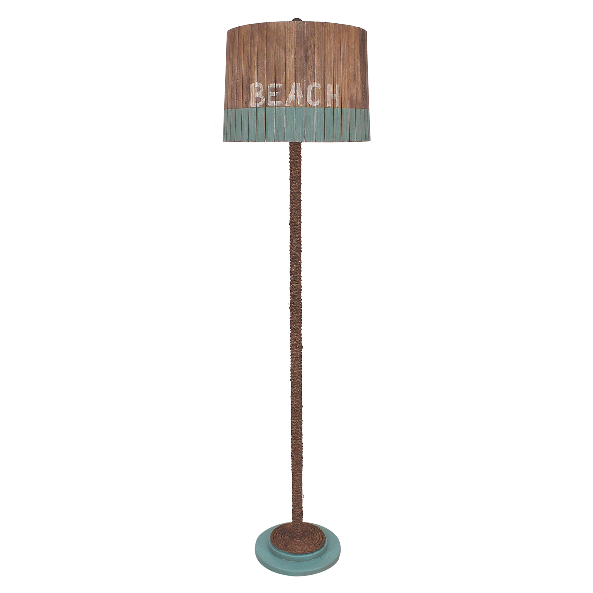 Boat Rope Floor Lamp With Beach Stencil Shade with size 1200 X 1200