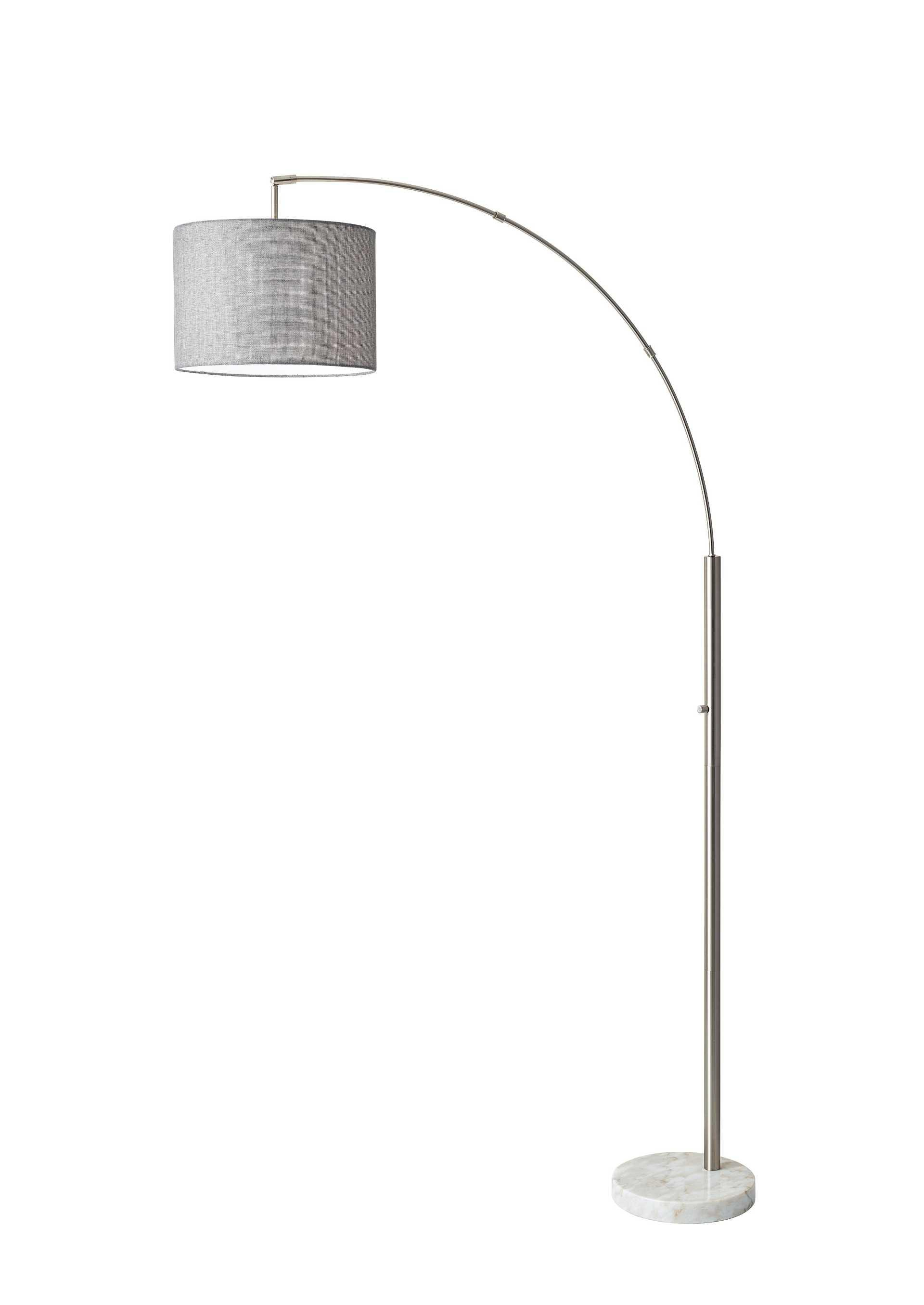 Bowery Arc Floor Lamp Adesso Home inside sizing 1920 X 2710