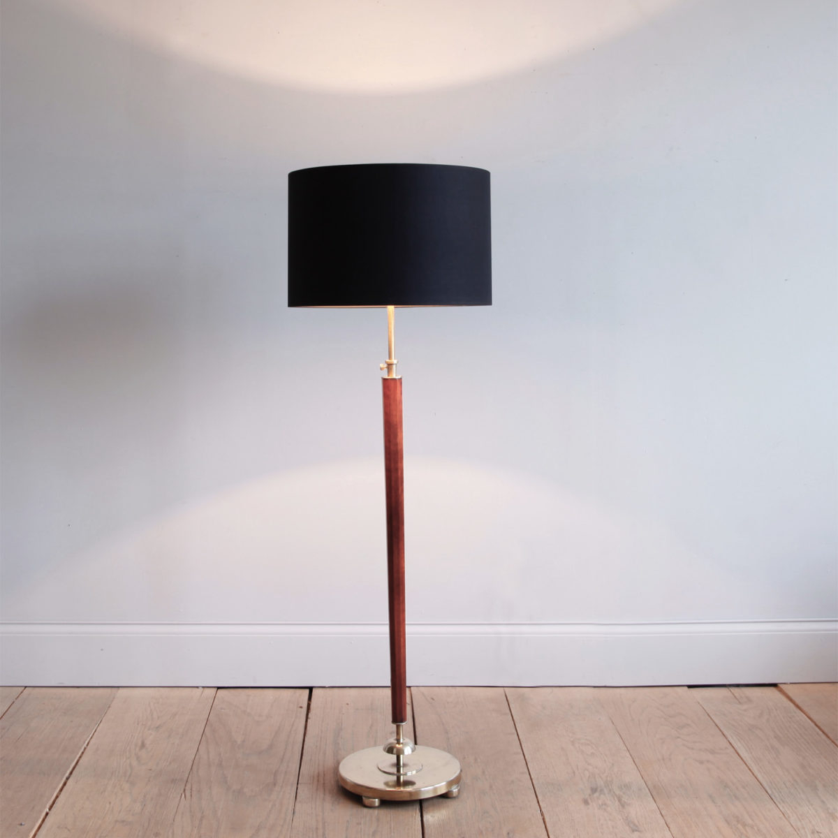 Brass And Wood Swedish Grace Floor Lamp for measurements 1200 X 1200
