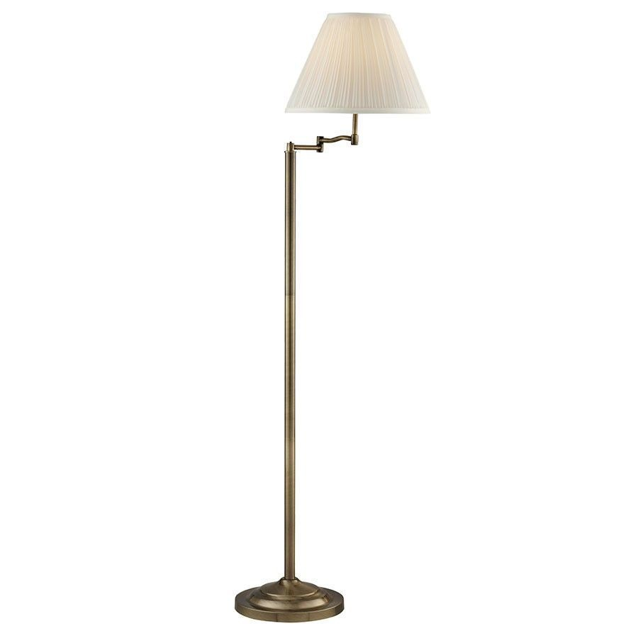 Brass Colour Floor Lamp Soft Ivory Shade Living Room Kitchen for size 900 X 900
