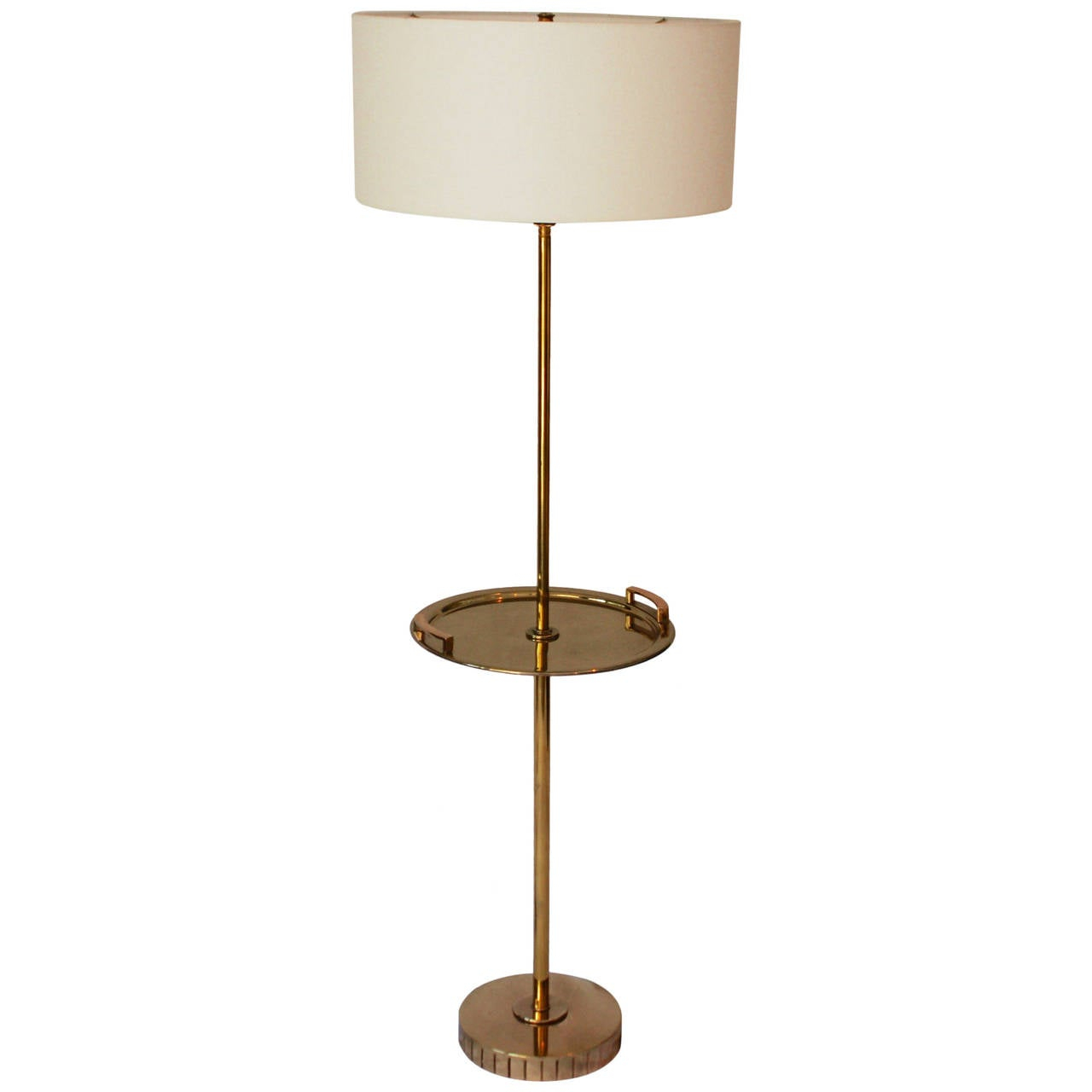 Brass Floor Standing Lamp With Tray Table At 1stdibs End regarding proportions 1280 X 1280