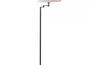Break Swing Arm Floor Lamp In Black With Pleated Shade for dimensions 1000 X 1000