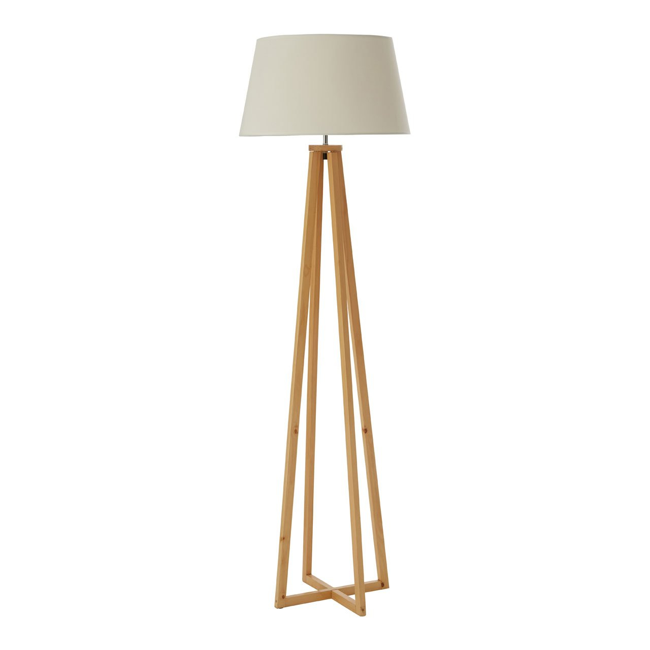 Breton Wooden Floor Lamp With Natural Fabric Shade with regard to proportions 1280 X 1280