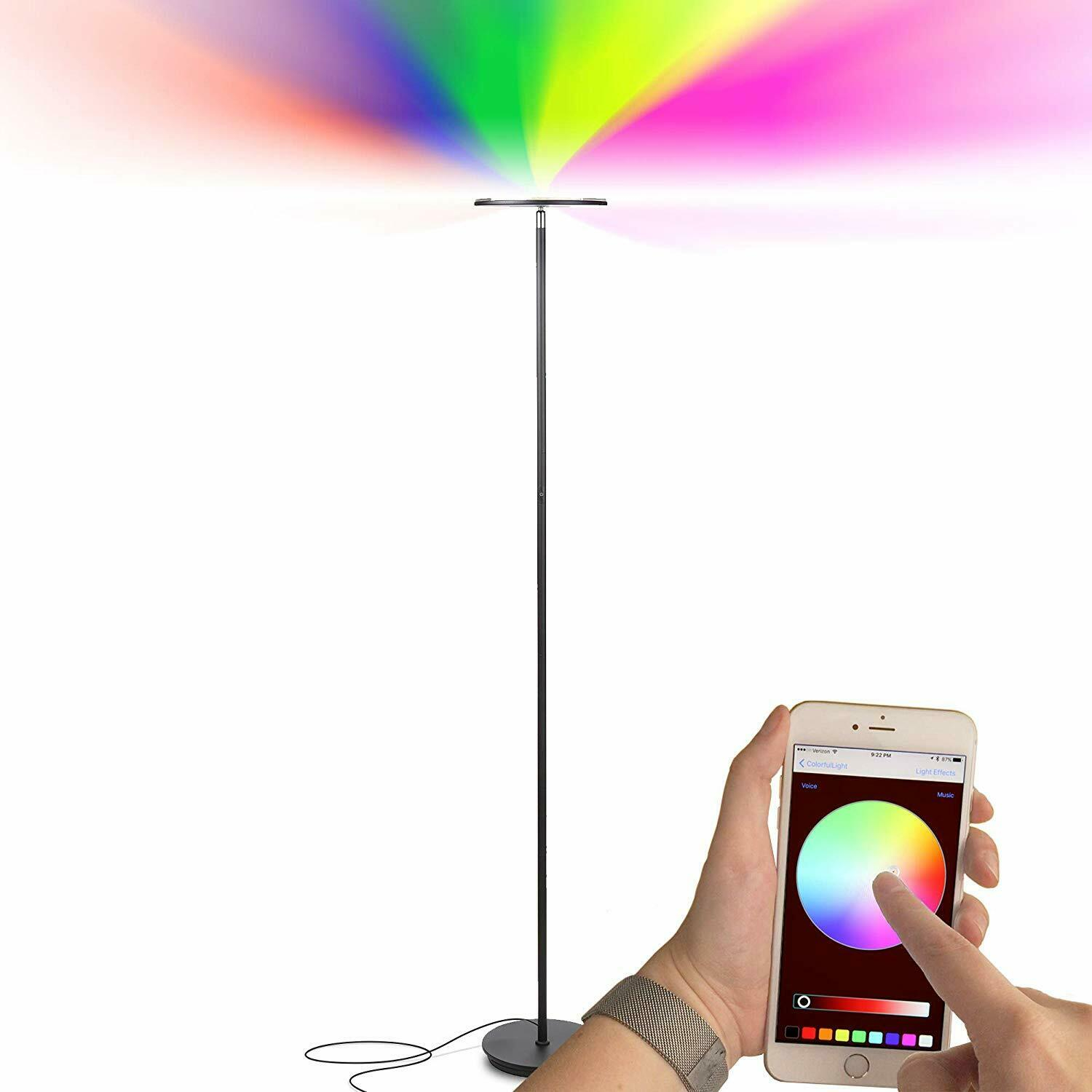 Brightech Kuler Sky Color Changing Torchiere Led Floor Lamp Bright Dimmable regarding measurements 1500 X 1500