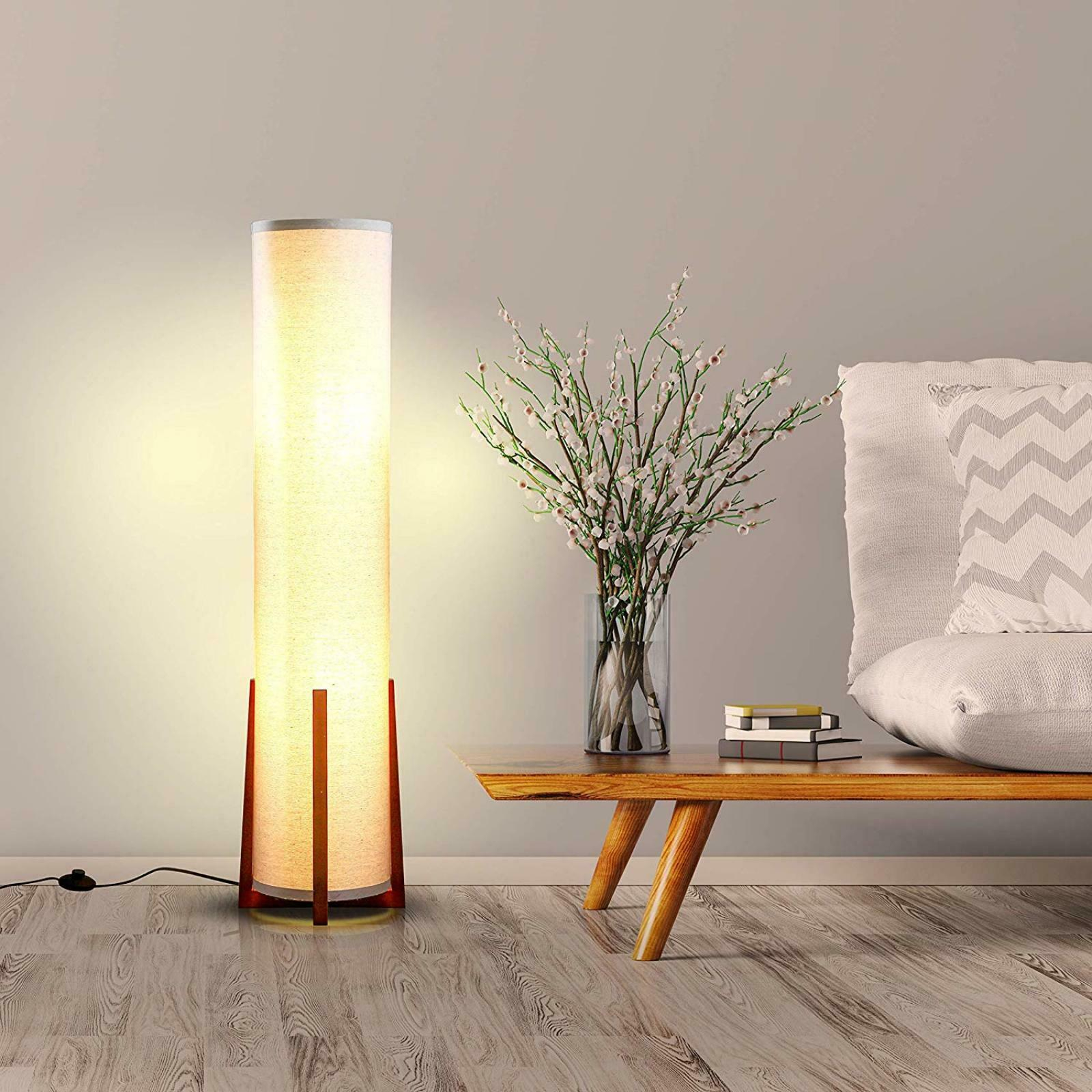 Brightech Parker Modern Led Floor Lamp For Living Rooms Asian Design Wwood with dimensions 1600 X 1600