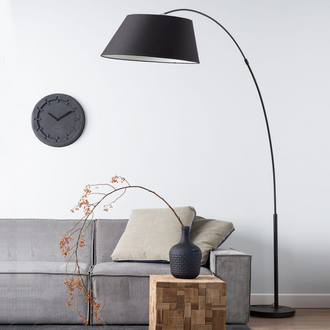 Brilliant Curved Floor Lamp With Large Shade Best Arc Idea pertaining to proportions 1092 X 1092