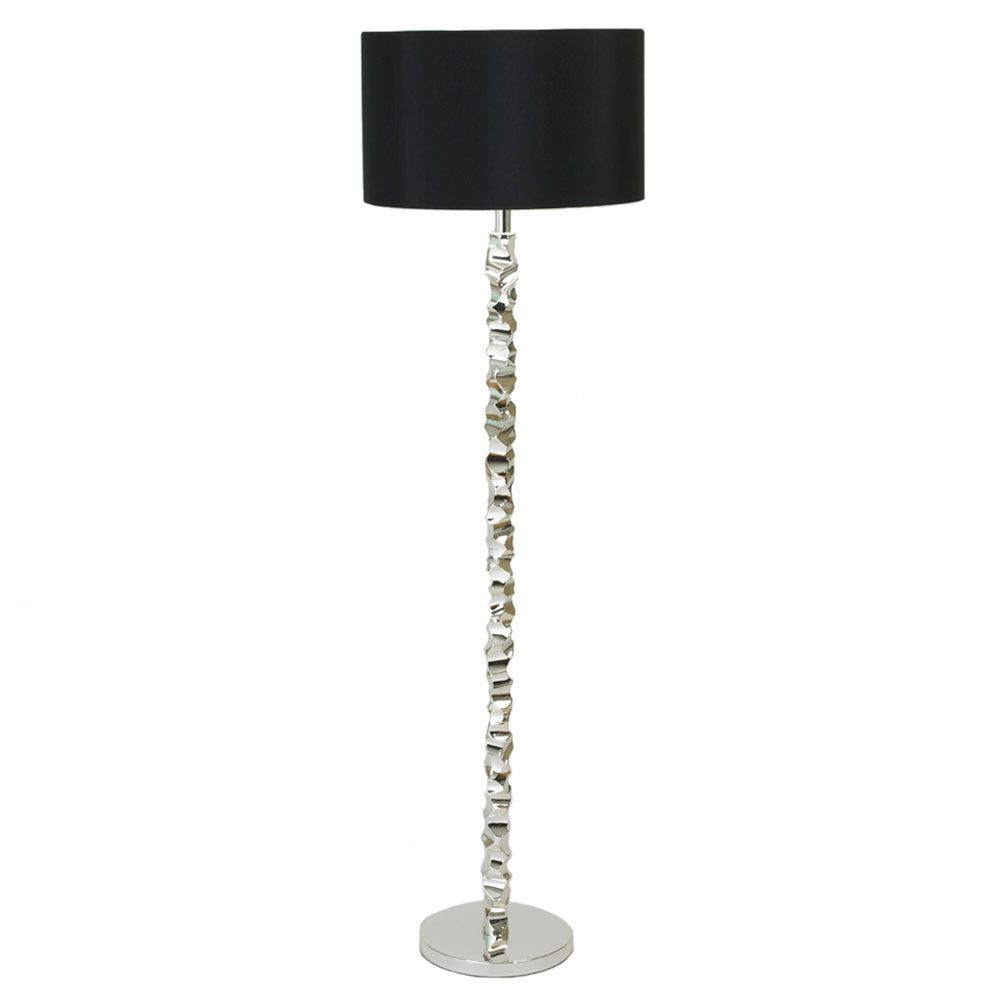 Bristol Floor Lamp Silver Black Shade Collectic Home inside measurements 1000 X 1000
