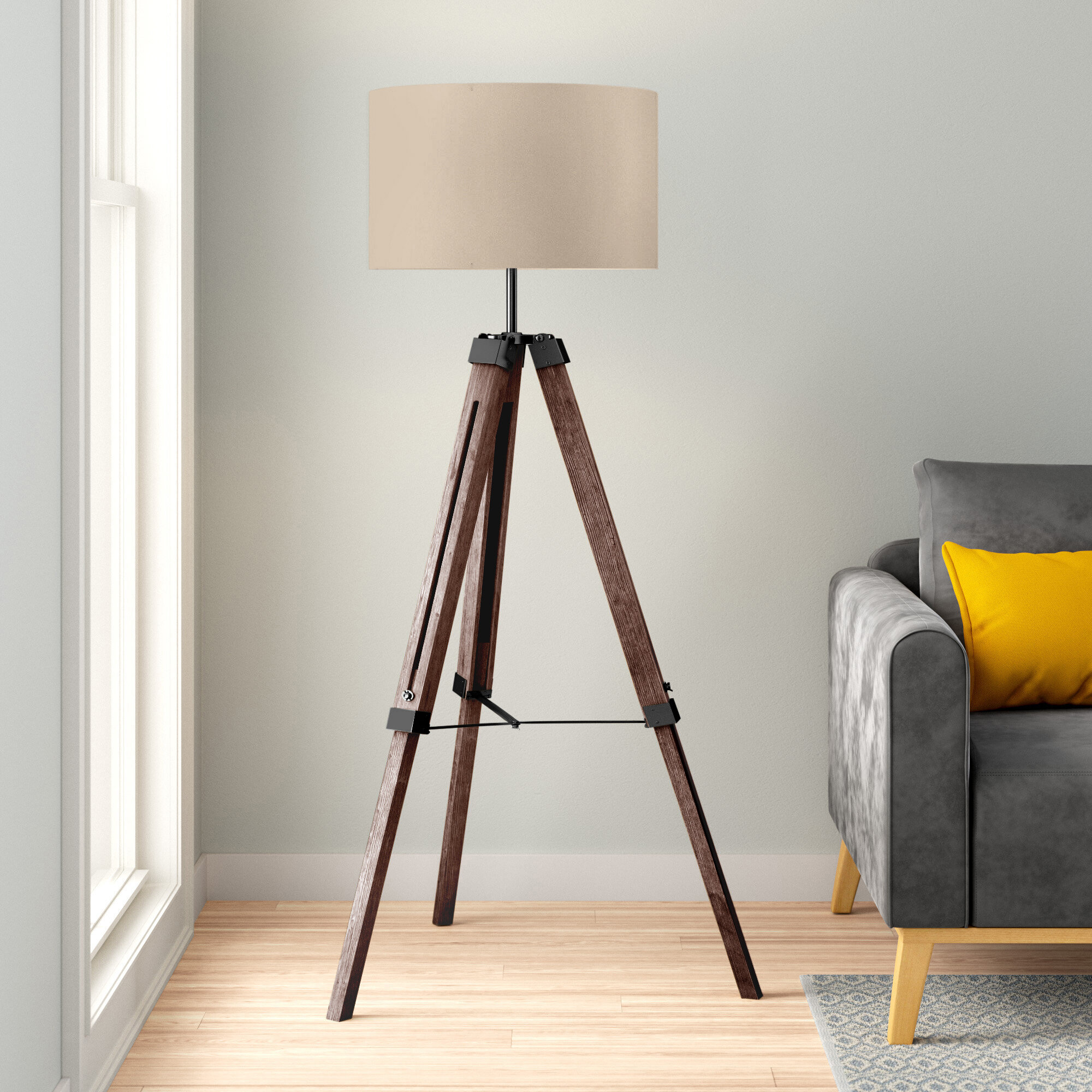Broderick 150cm Tripod Floor Lamp intended for measurements 2000 X 2000