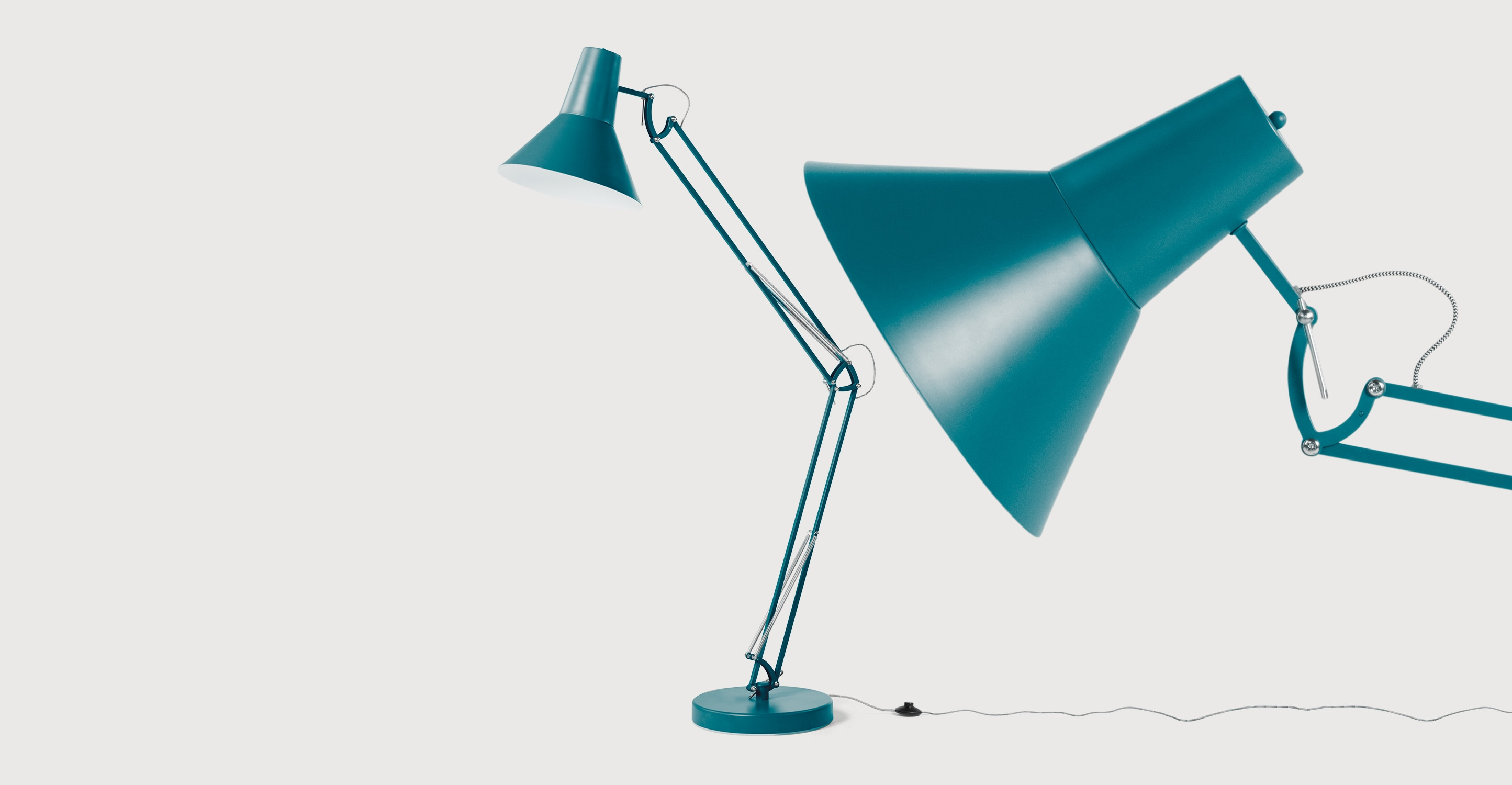 Bronx Giant Floor Lamp Matt Teal regarding proportions 2889 X 1500