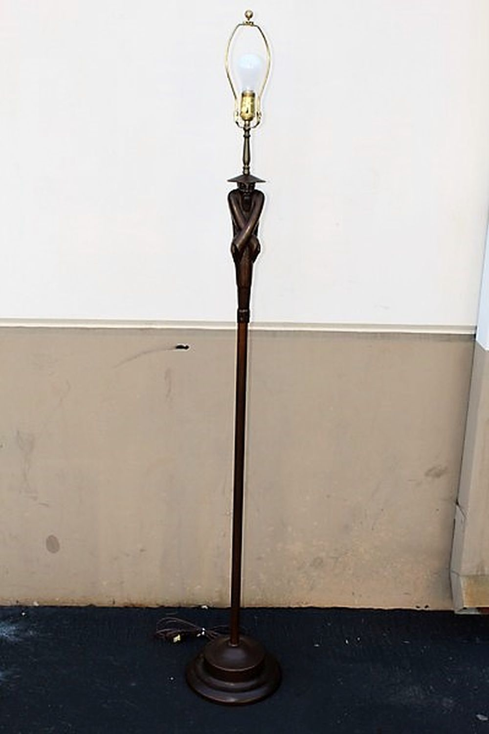 Bronze Asian Man Figurine Floor Lamp intended for size 1000 X 1500