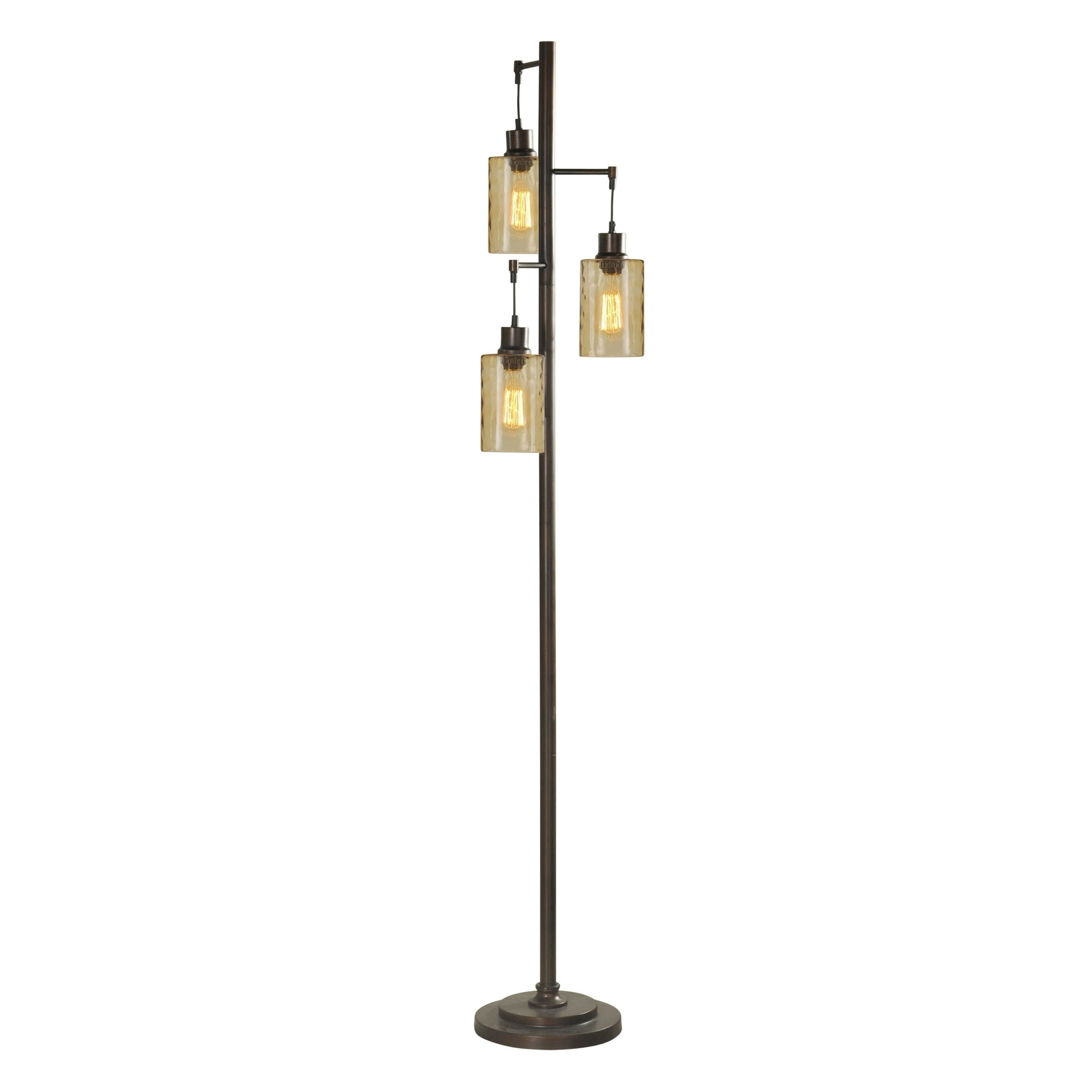 Bronze Champagne Pendant Dimpled Floor Lamp intended for sizing 3500 X 3500