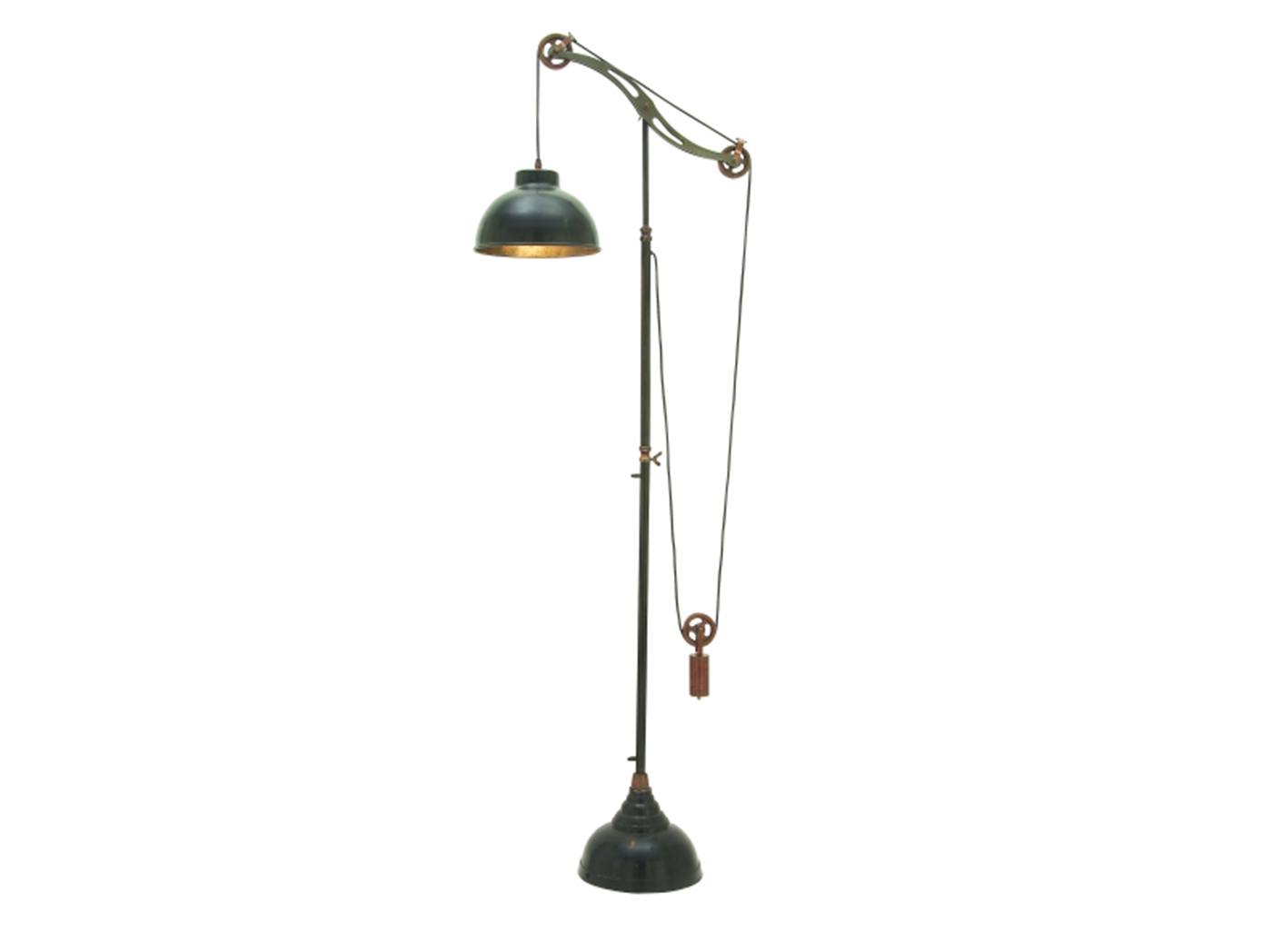 Bronze Pulley Floor Lamp 77h inside measurements 1400 X 1048