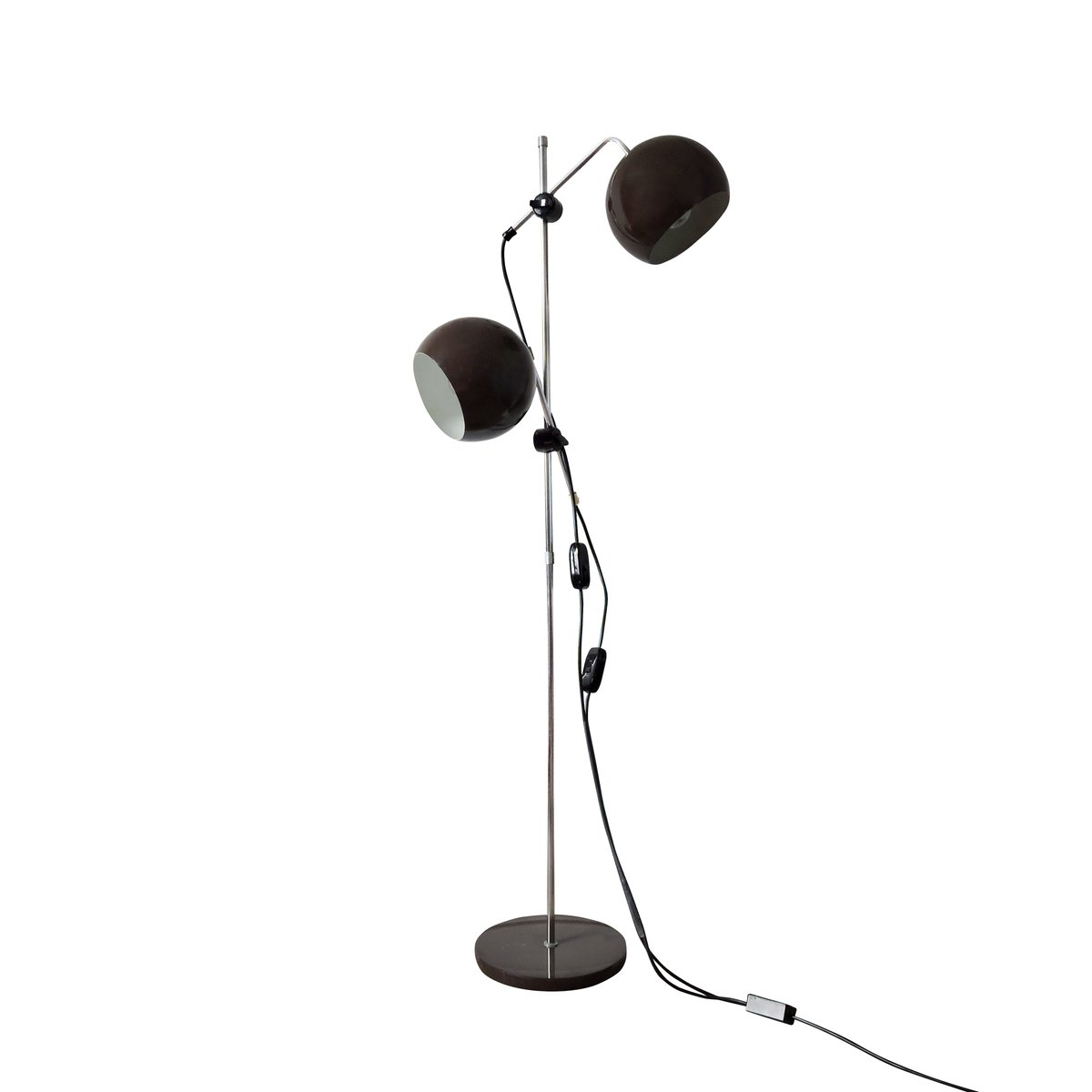 Brown Spherical Spot Floor Lamp With 2 Shades 1960s within size 1200 X 1200
