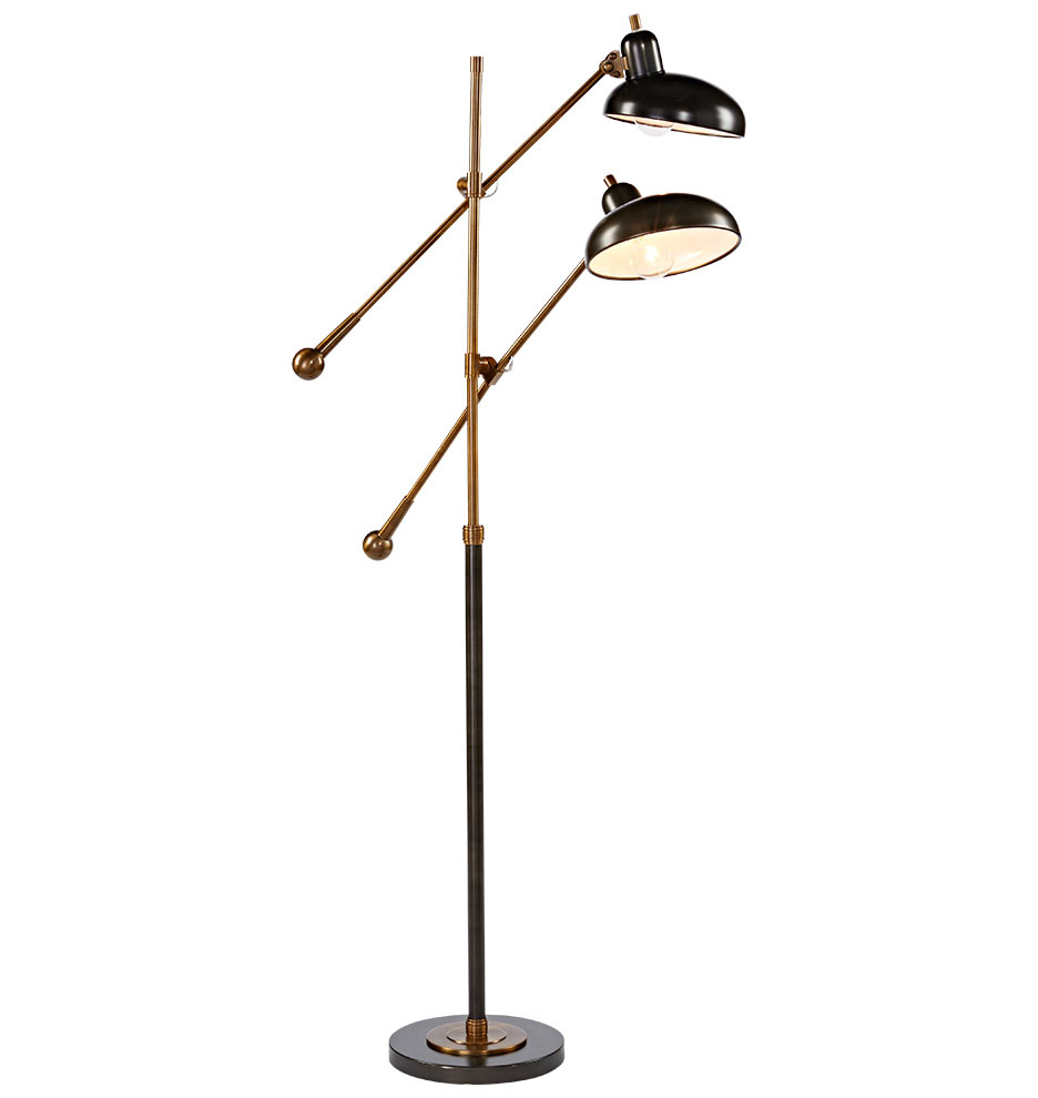 Bruno Double Arm Floor Lamp pertaining to size 936 X 990