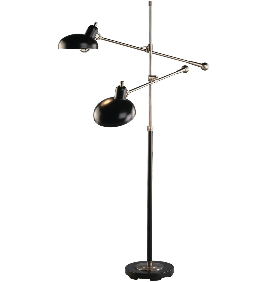 Bruno Double Arm Floor Lamp Rejuvenation Adjdouble Lamp intended for size 936 X 990