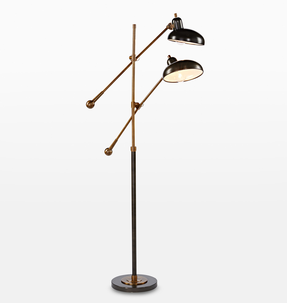 Bruno Double Arm Floor Lamp throughout measurements 936 X 990