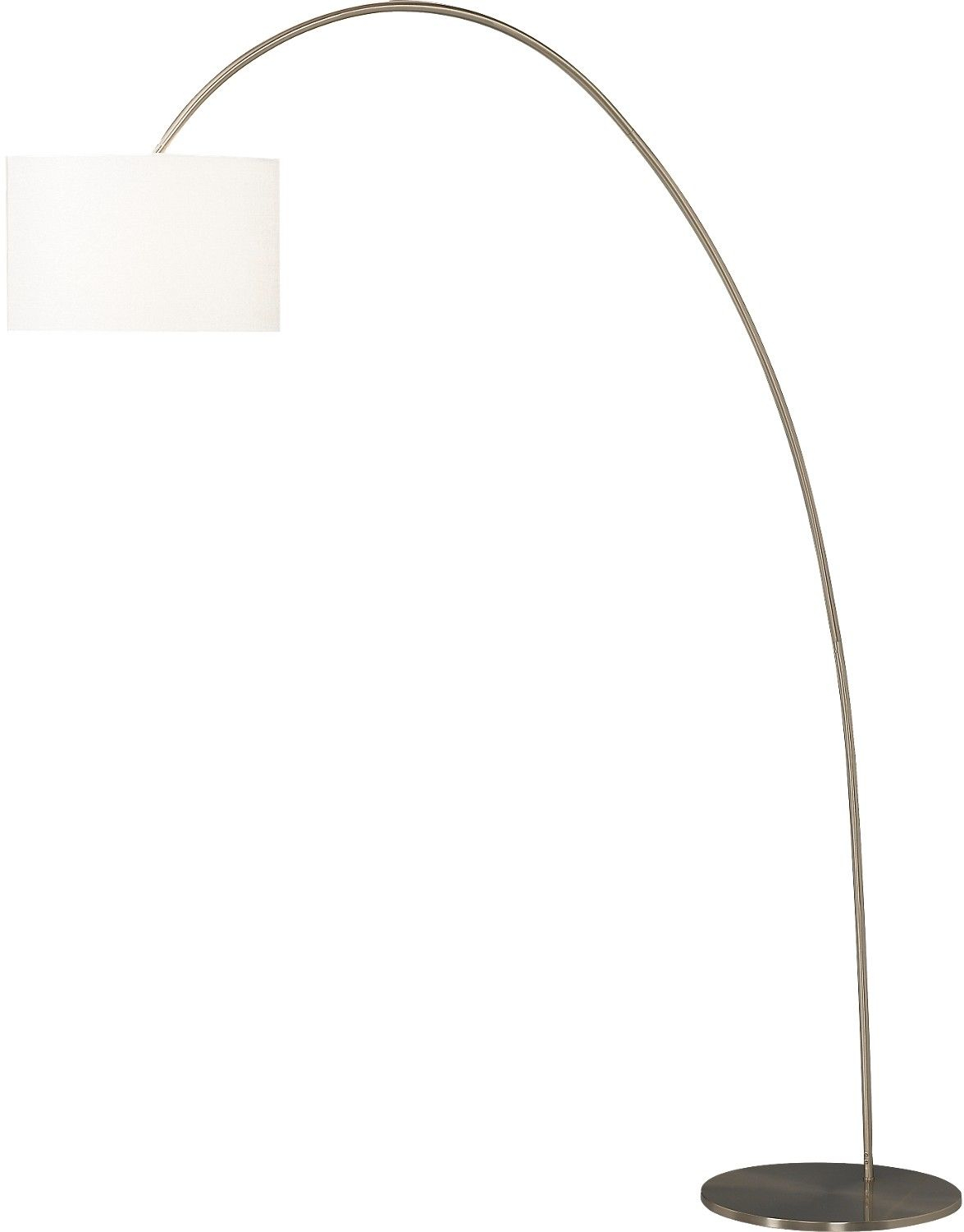 Brushed Steel Arc Floor Lamp With Linen Shade The Brick within dimensions 1175 X 1500