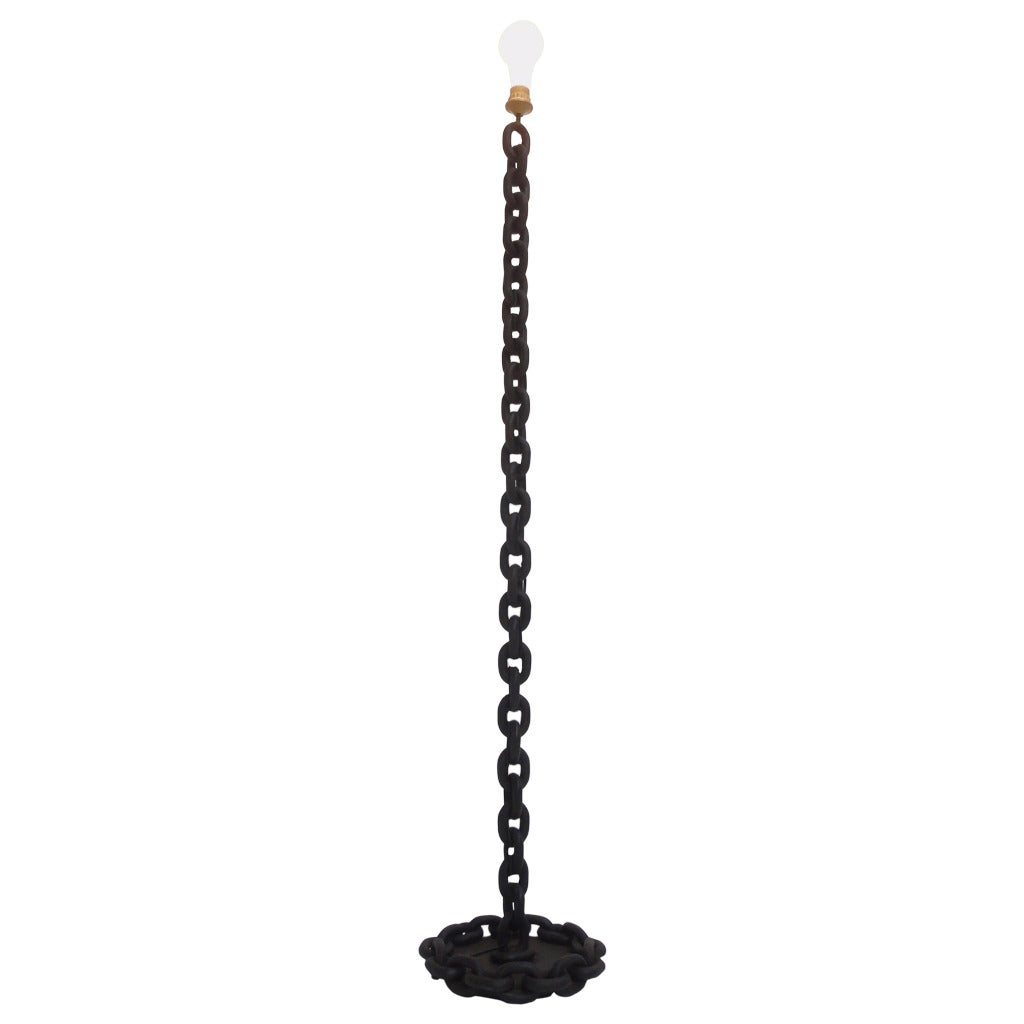 Brutalist 1970s Heavy Metal Chain Floor Lamp In The Manner Of Franz West intended for sizing 1024 X 1024
