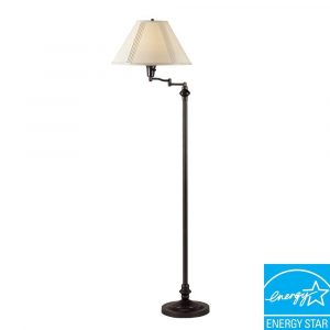 Cal Lighting 59 In Dark Bronze Swing Arm Metal Floor Lamp in dimensions 1000 X 1000