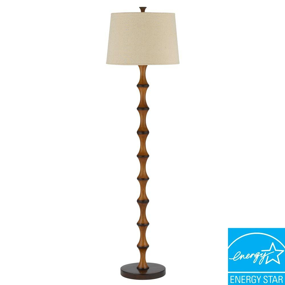 Cal Lighting 60 In Brown Resin Bamboo Floor Lamp with regard to dimensions 1000 X 1000